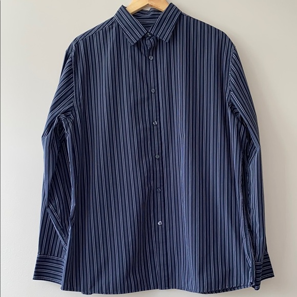 Merona Black Striped Men's Shirt - Picture 3 of 8